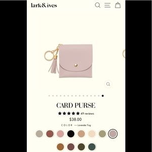 Vegan leather small card purse